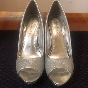 Silver Sparkle Heels